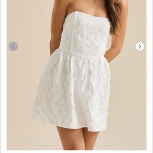 White Floral Embroidered Altard State Dress